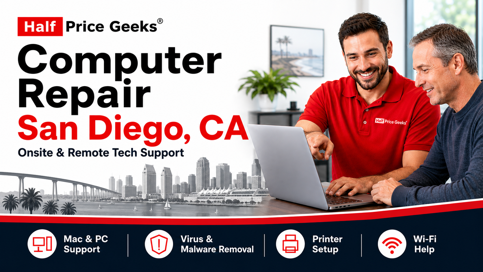 Computer Repair San Diego CA | Remote & Onsite Tech Support