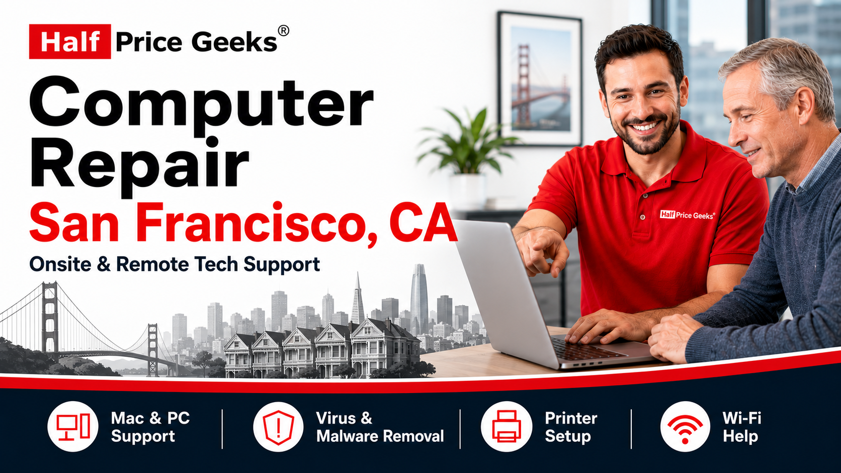 Computer Repair San Francisco CA | Remote & Onsite Tech Support
